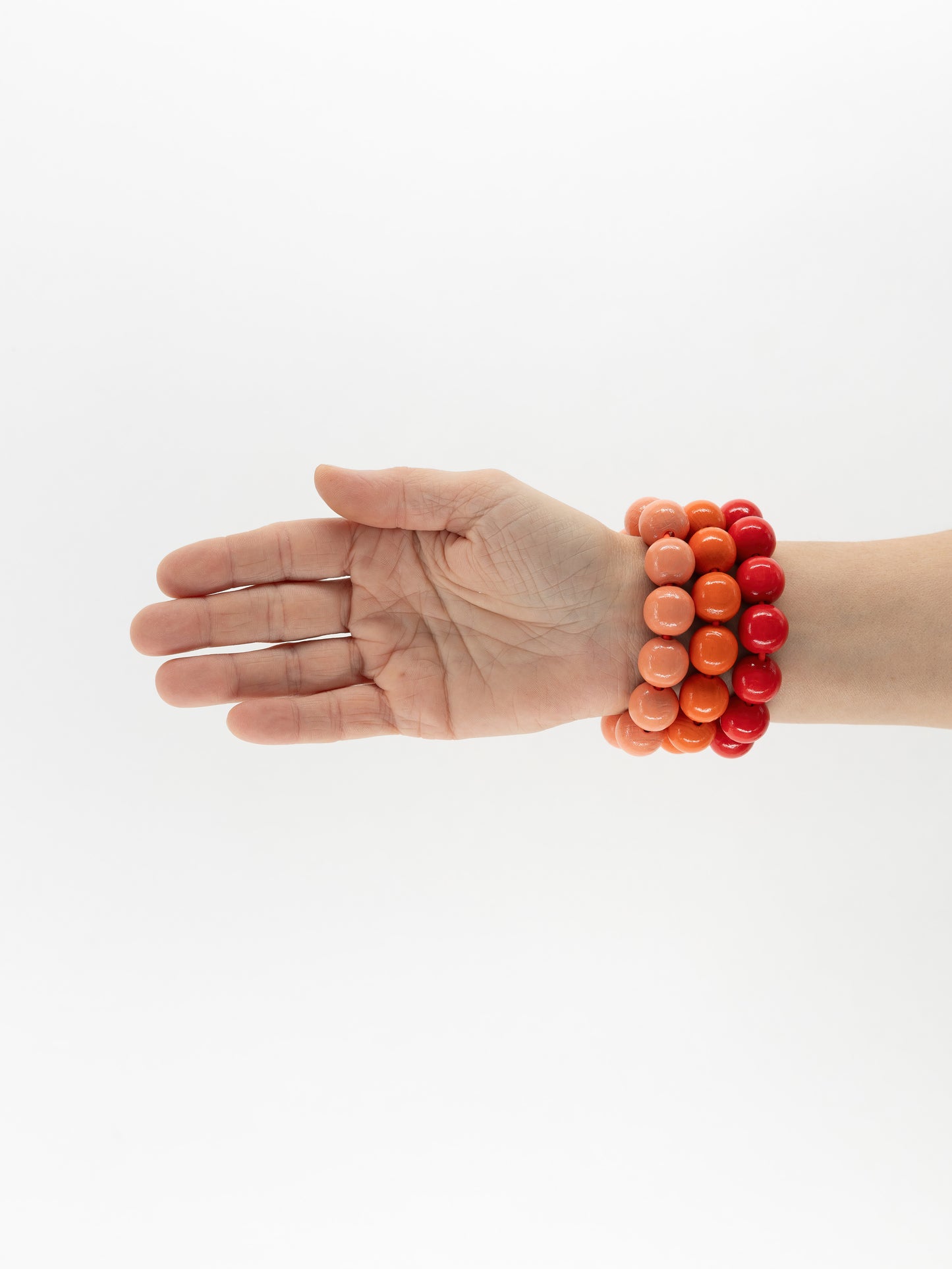 Big Perlen bracelet, red set