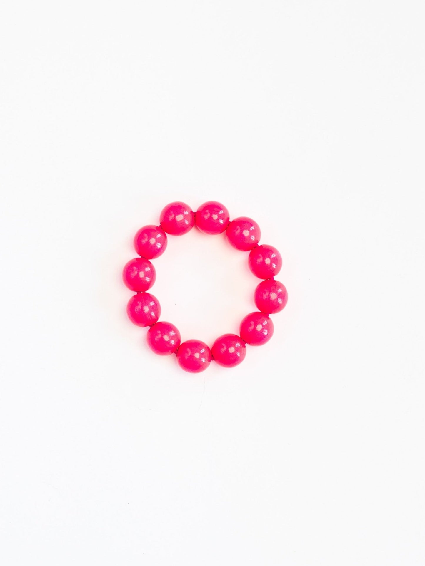 Big Perlen bracelet, neonpink