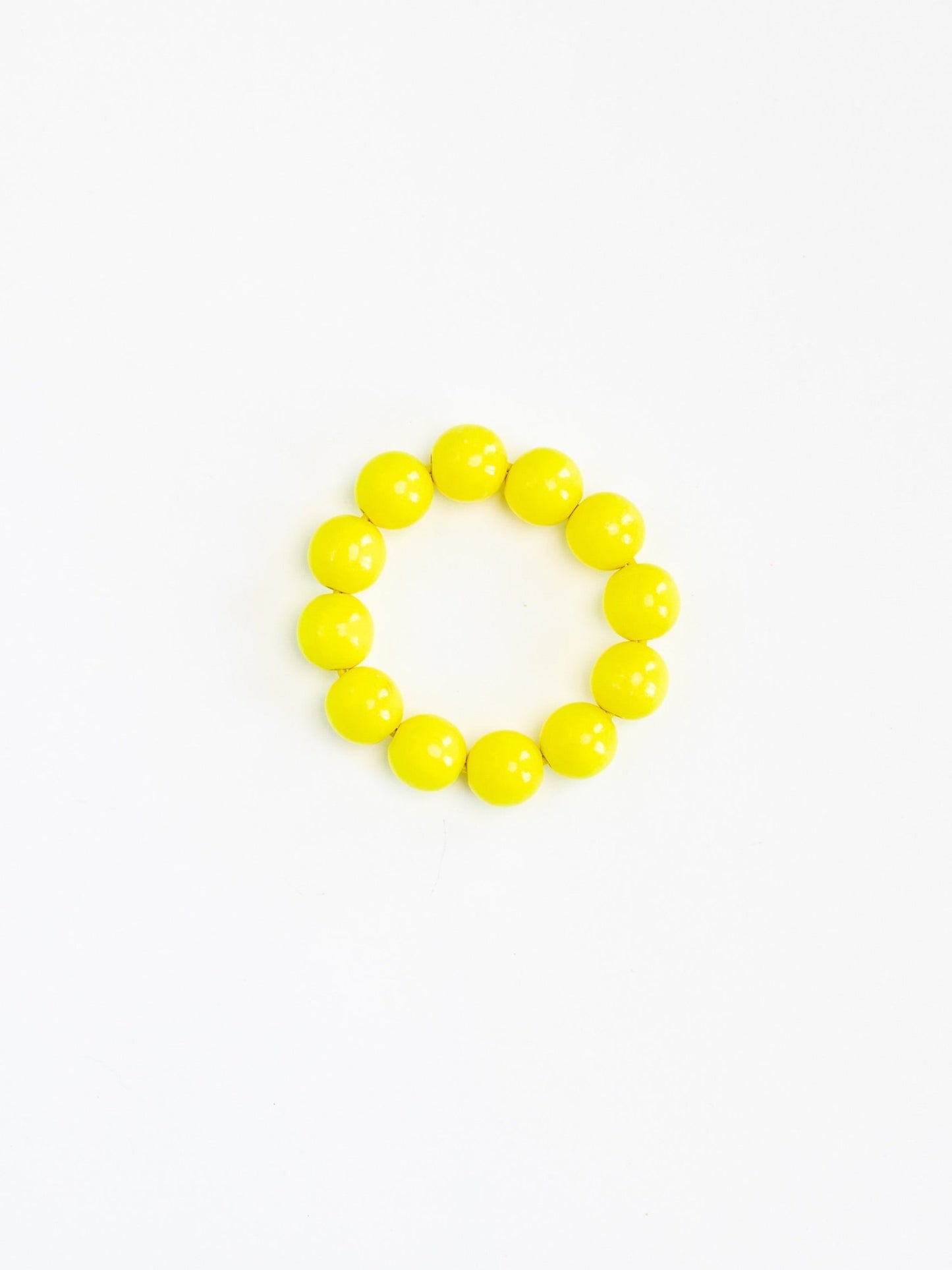 Big Perlen bracelet, neonyellow