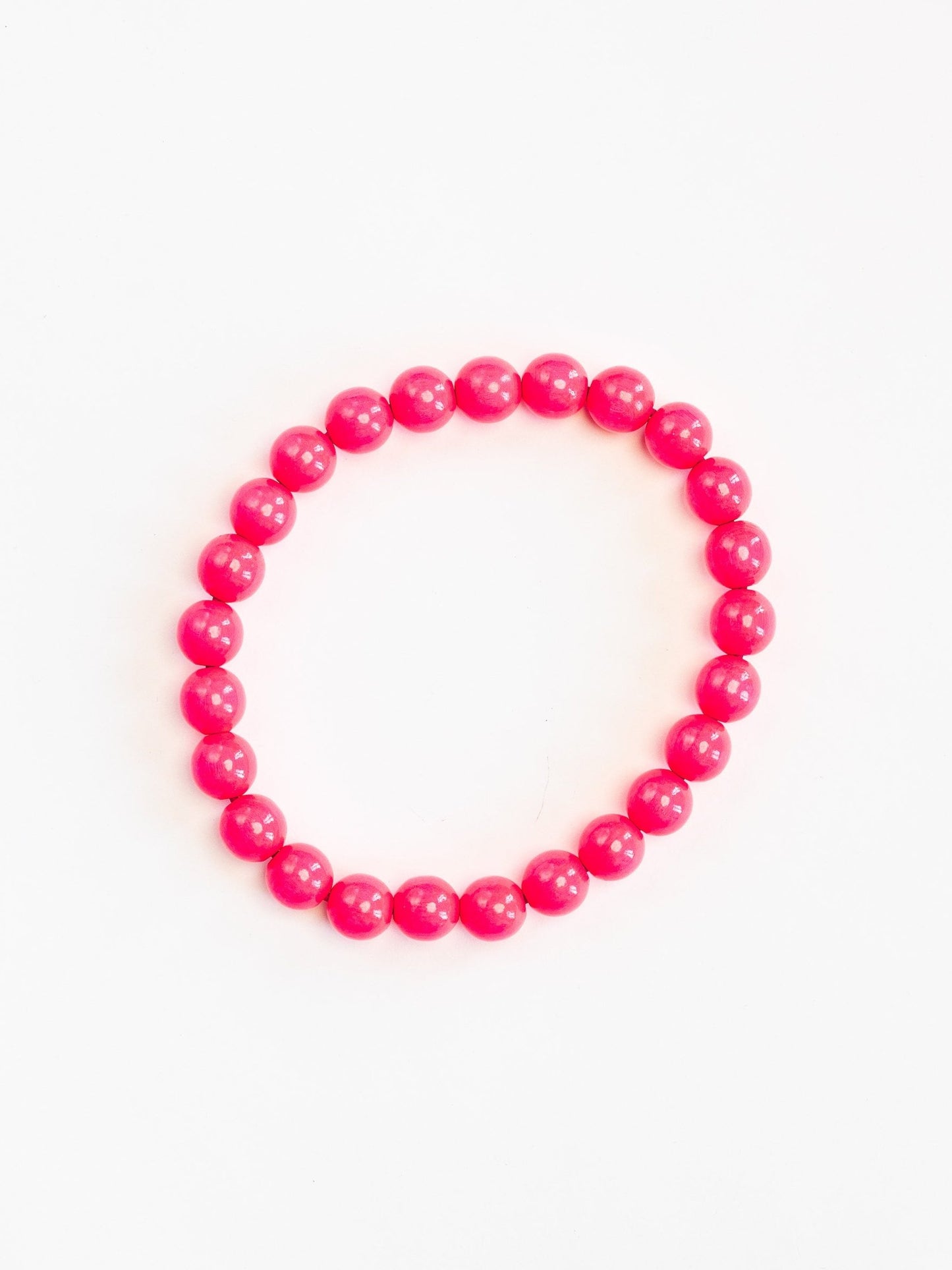 Big Perlen necklace, neonpink