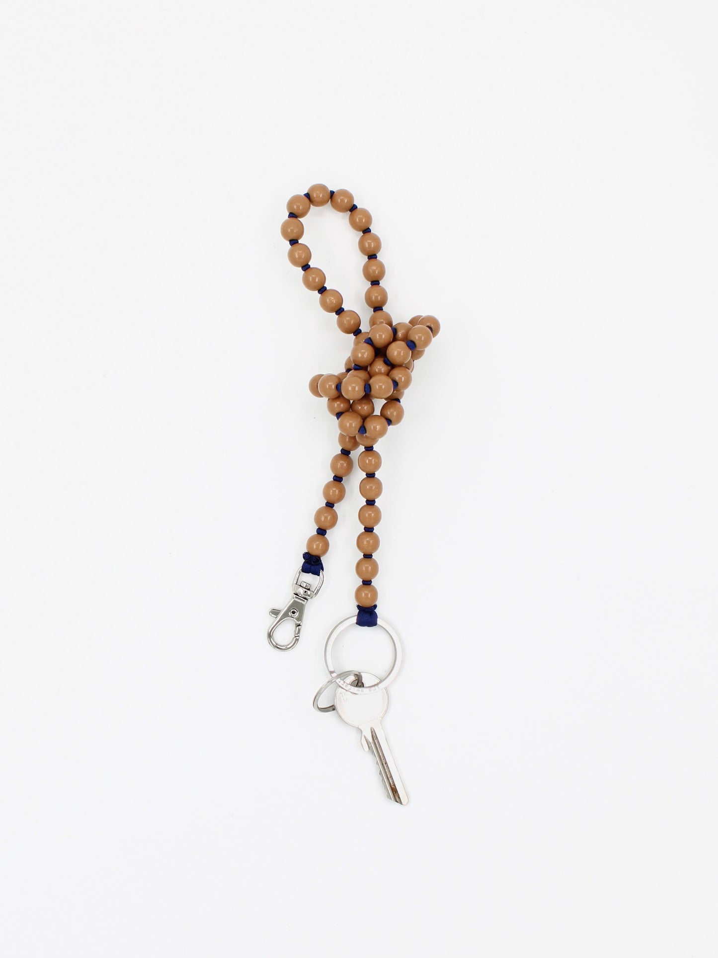 Perlen long, mocca-navy