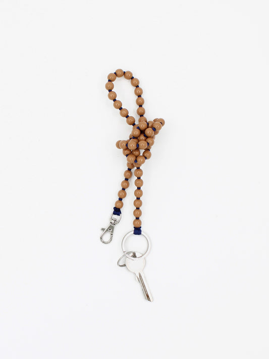 Perlen long, mocca-navy