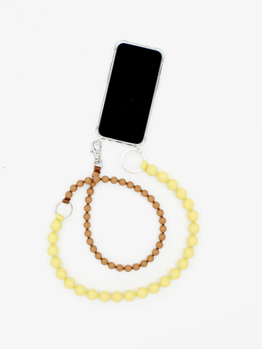 Doppelhandykette long, butter-mocca