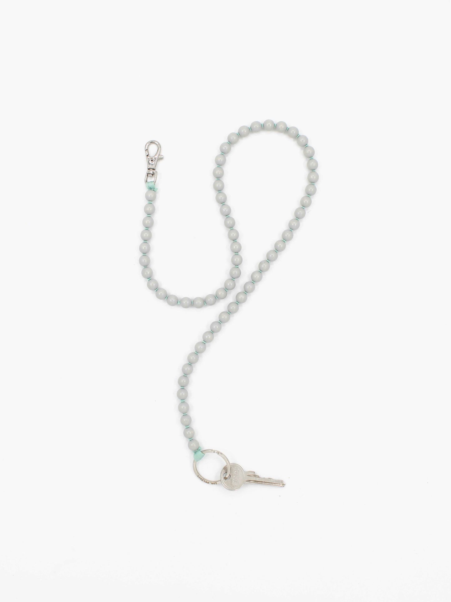 Perlen long, lightgrey - salvia