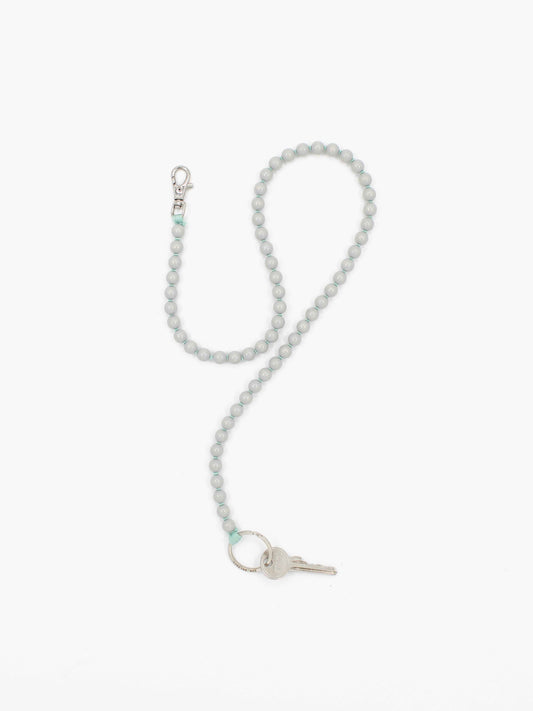 Perlen long, lightgrey - salvia