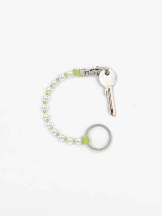 Perlen short, silver - lime