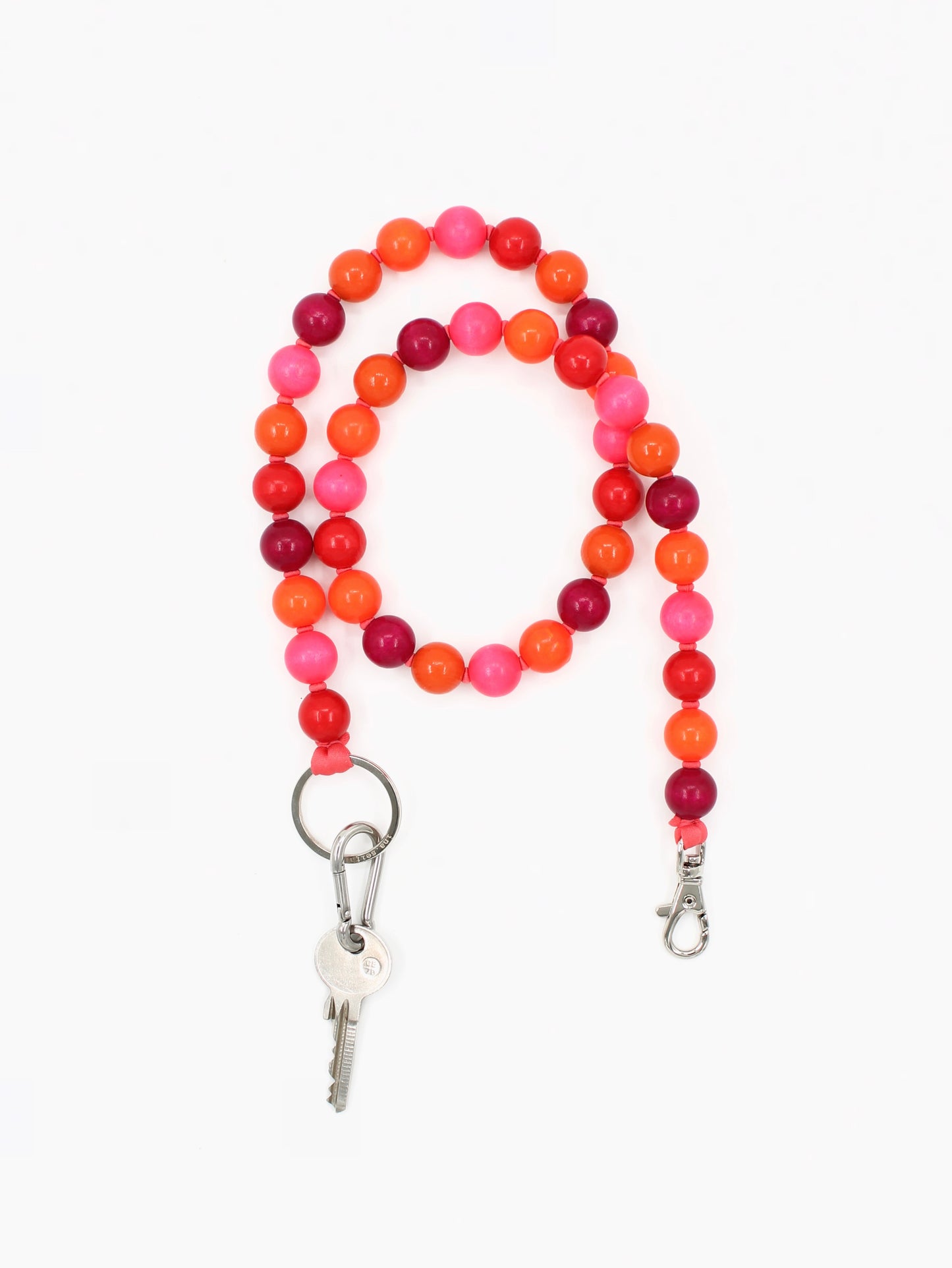 BIG Perlen long, pinkmix