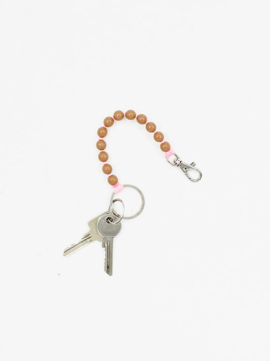 Perlen short, mocca-rose