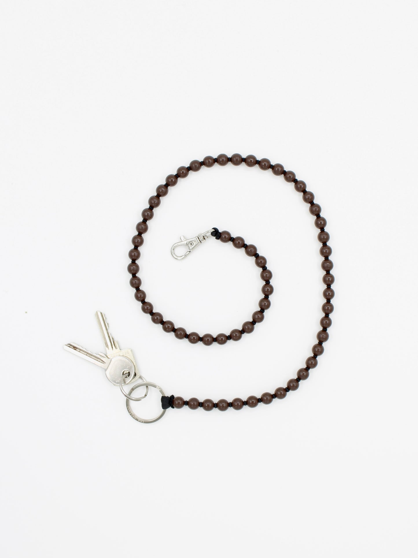 Perlen long, brown-black