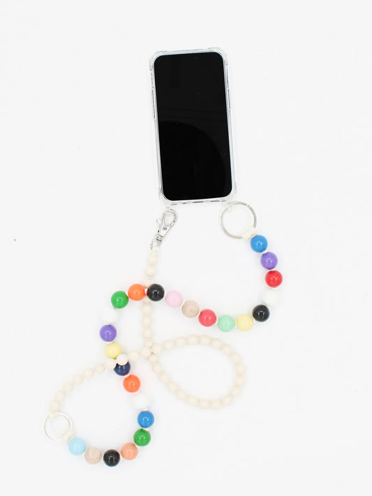 Doppelhandykette long, multimix-opal