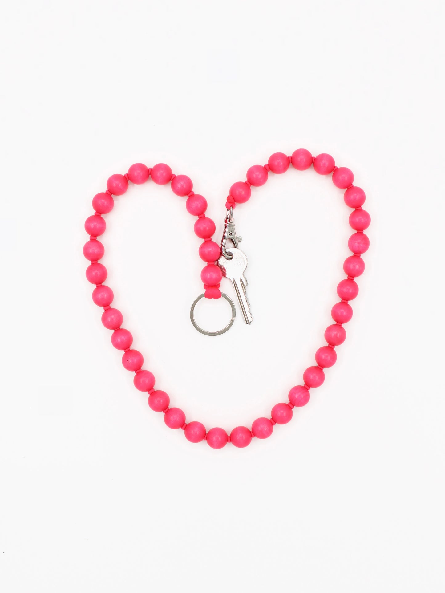 BIG Perlen long, neonpink