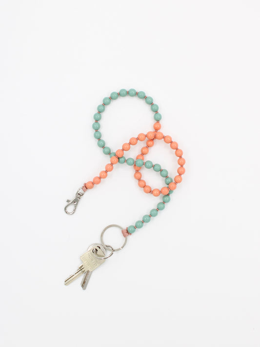 Perlen long, lax-salvia-duo