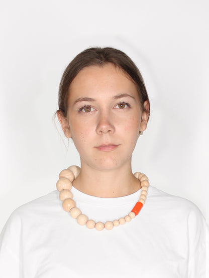 Bobble Necklace, orange (Nikki Chasin)