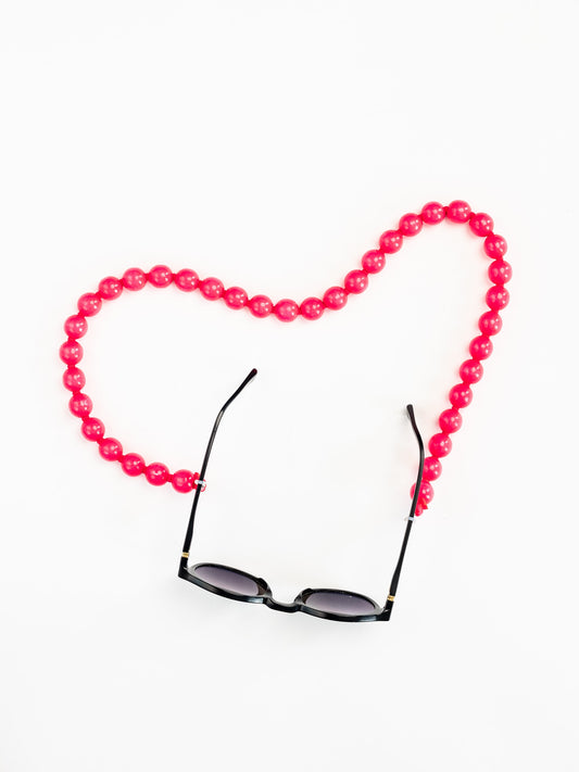 Brillenkette big, neonpink