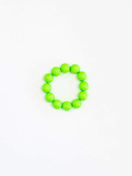 Big Perlen bracelet, neongreen