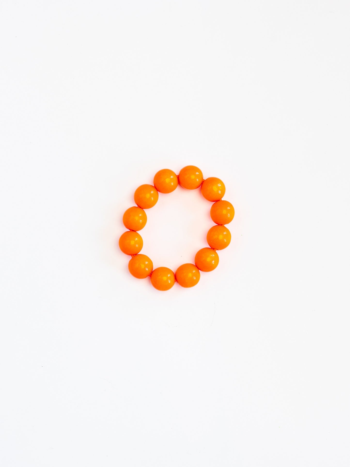 Big Perlen bracelet, neonorange