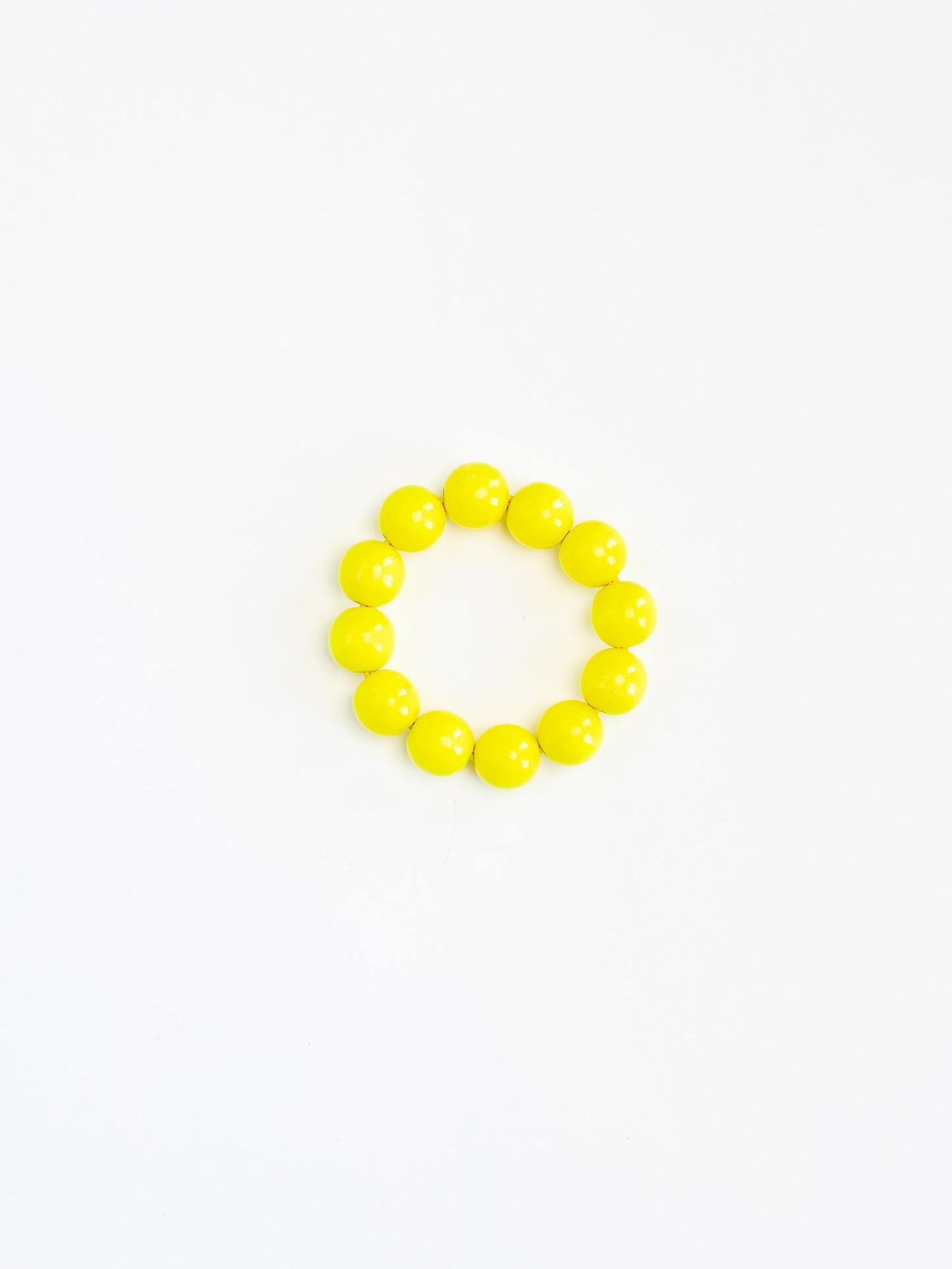 Big Perlen bracelet, neonyellow