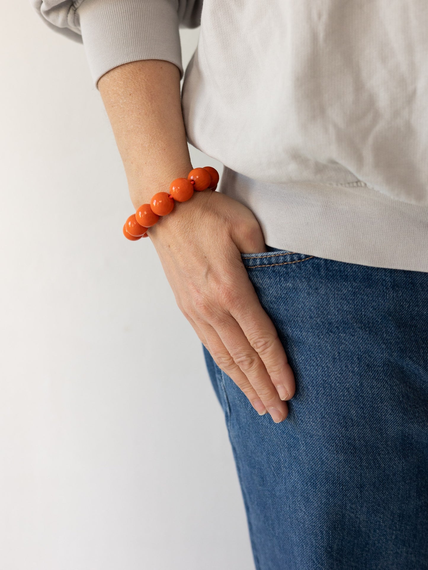 Big Perlen bracelet, orange