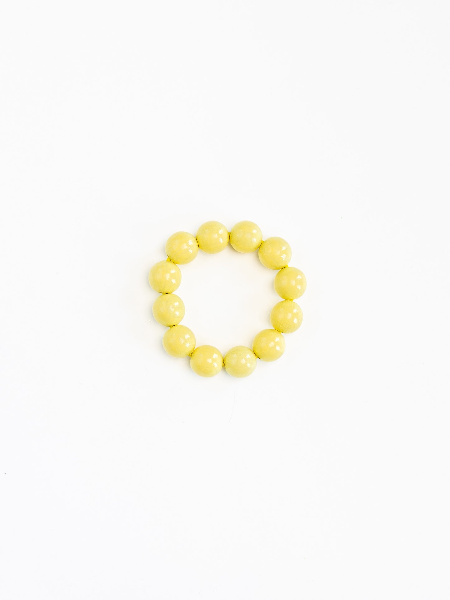 Big Perlen bracelet, pastelyellow