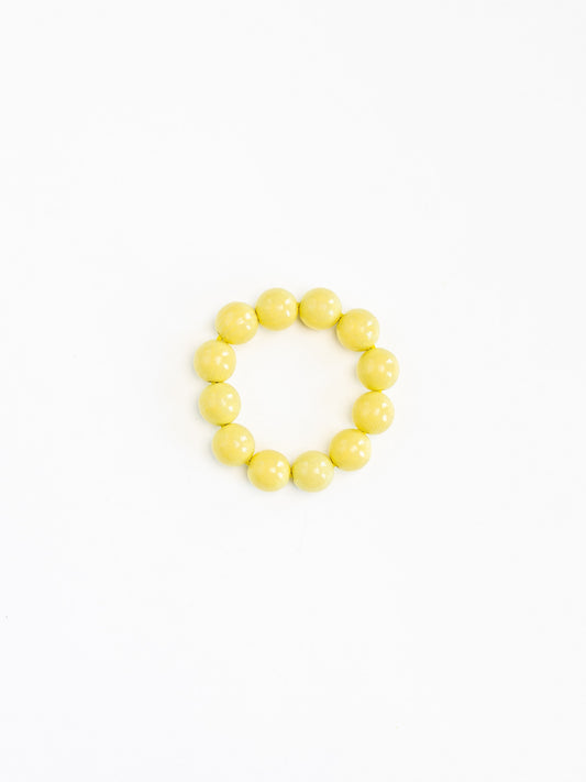 Big Perlen bracelet, pastelyellow