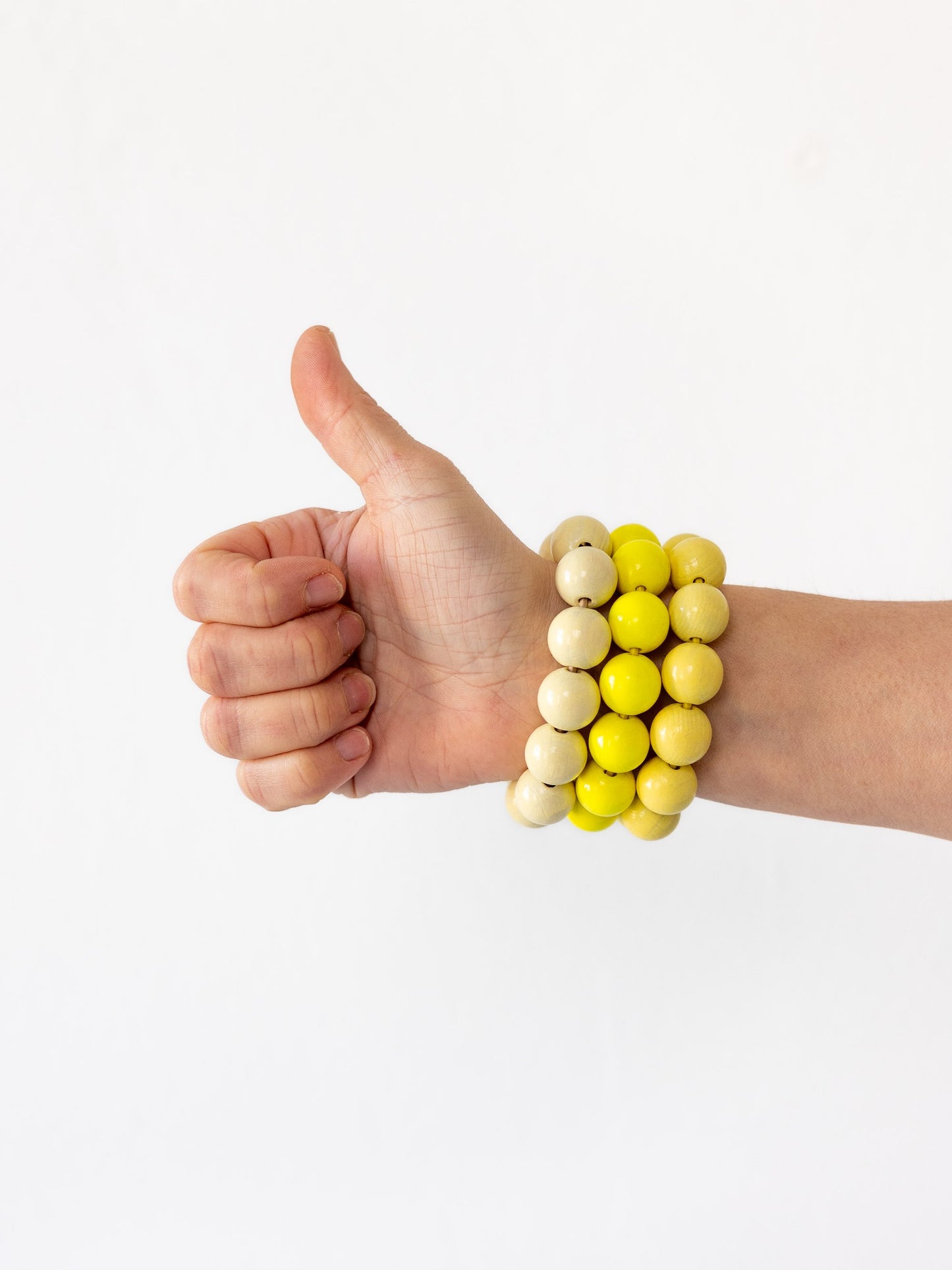 Big Perlen bracelet, yellow set