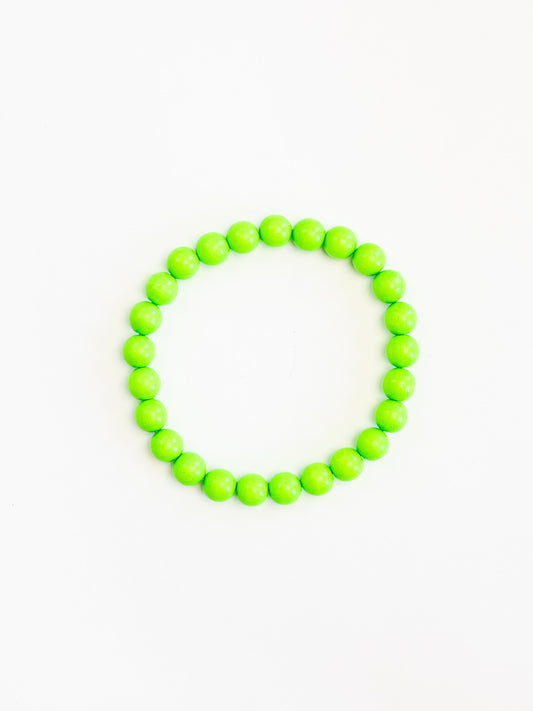 Big Perlen necklace, neongreen