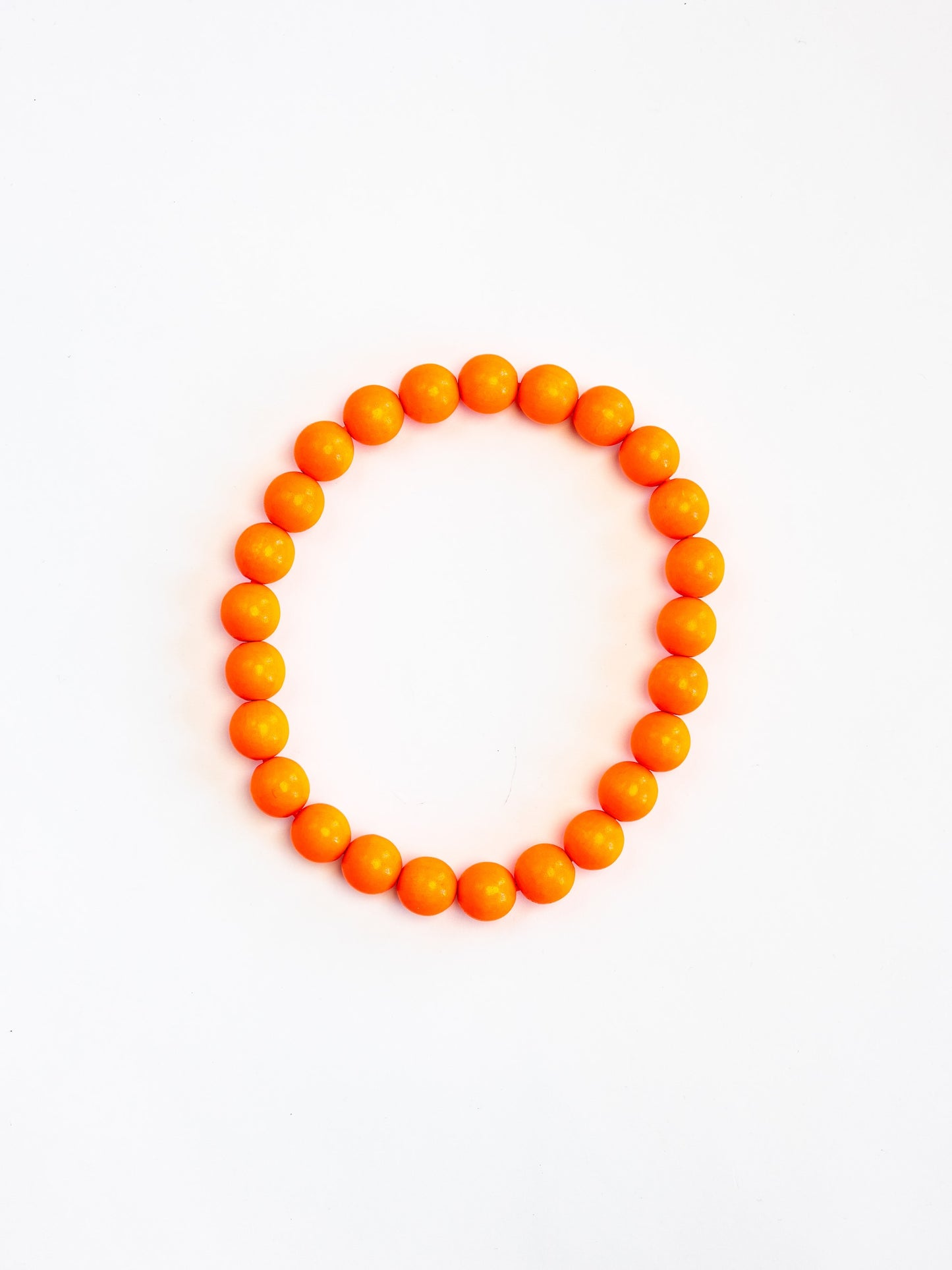 Big Perlen necklace, neonorange