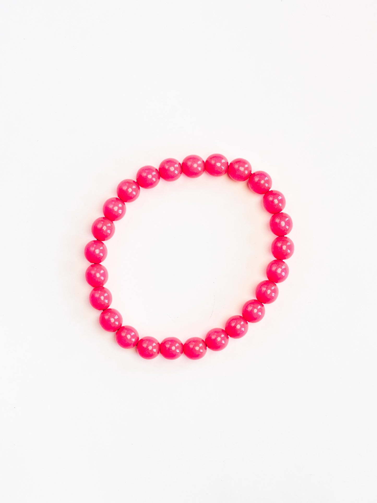 Big Perlen necklace, neonpink