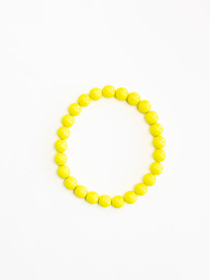 Big Perlen necklace, neonyellow