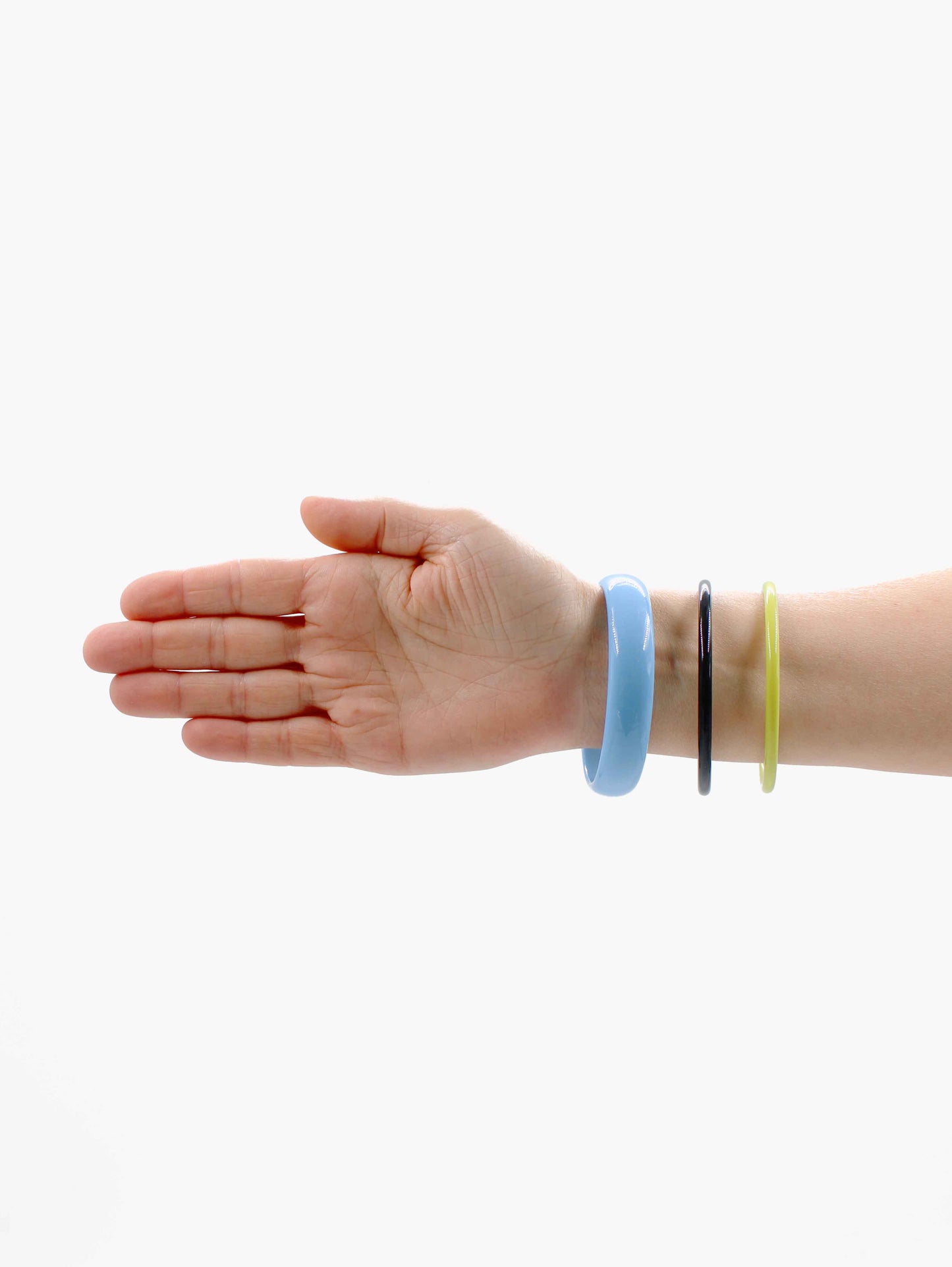 Armreifen, sky - lime - black