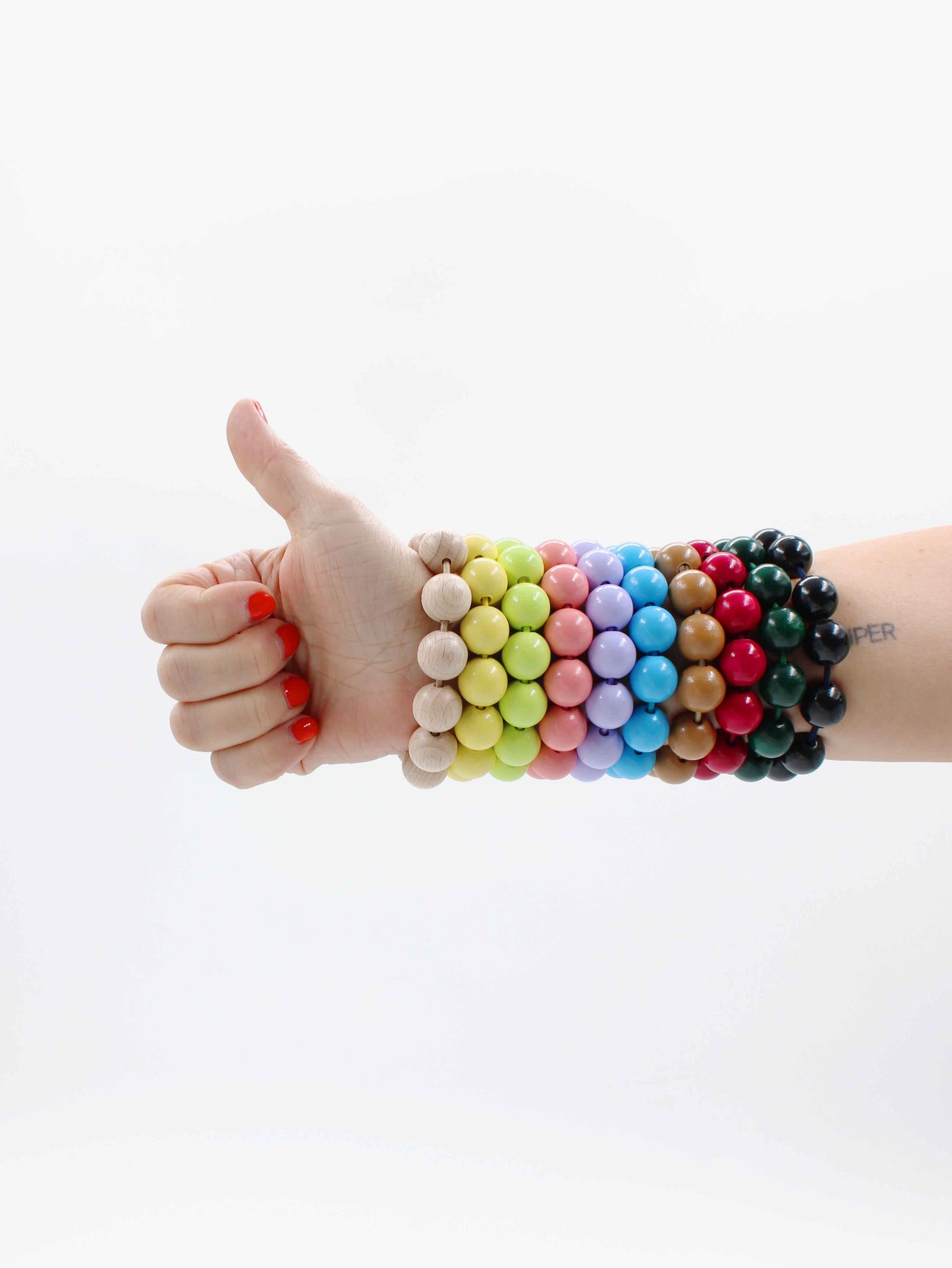 Big Perlen bracelets, all colors set