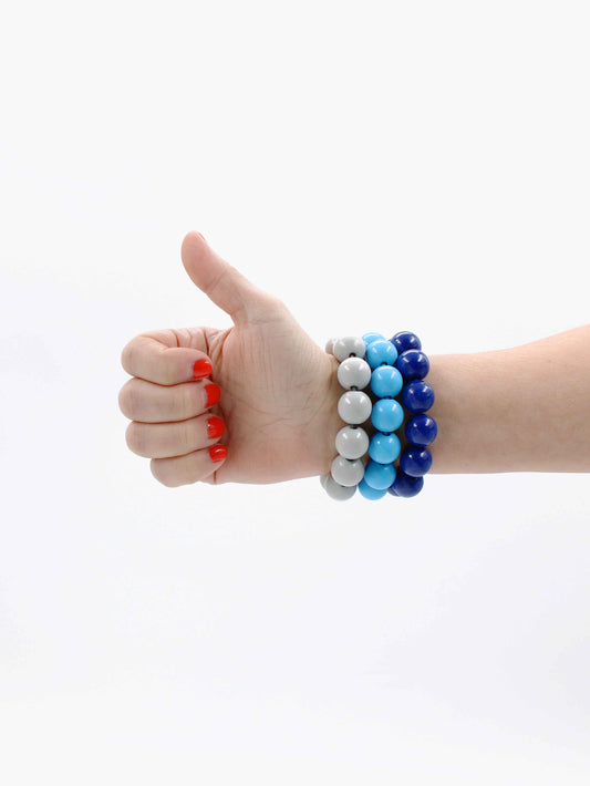 Big Perlen bracelet, sky set