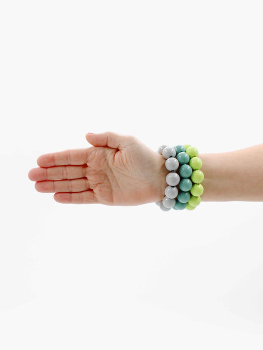 Big Perlen bracelet, lime set
