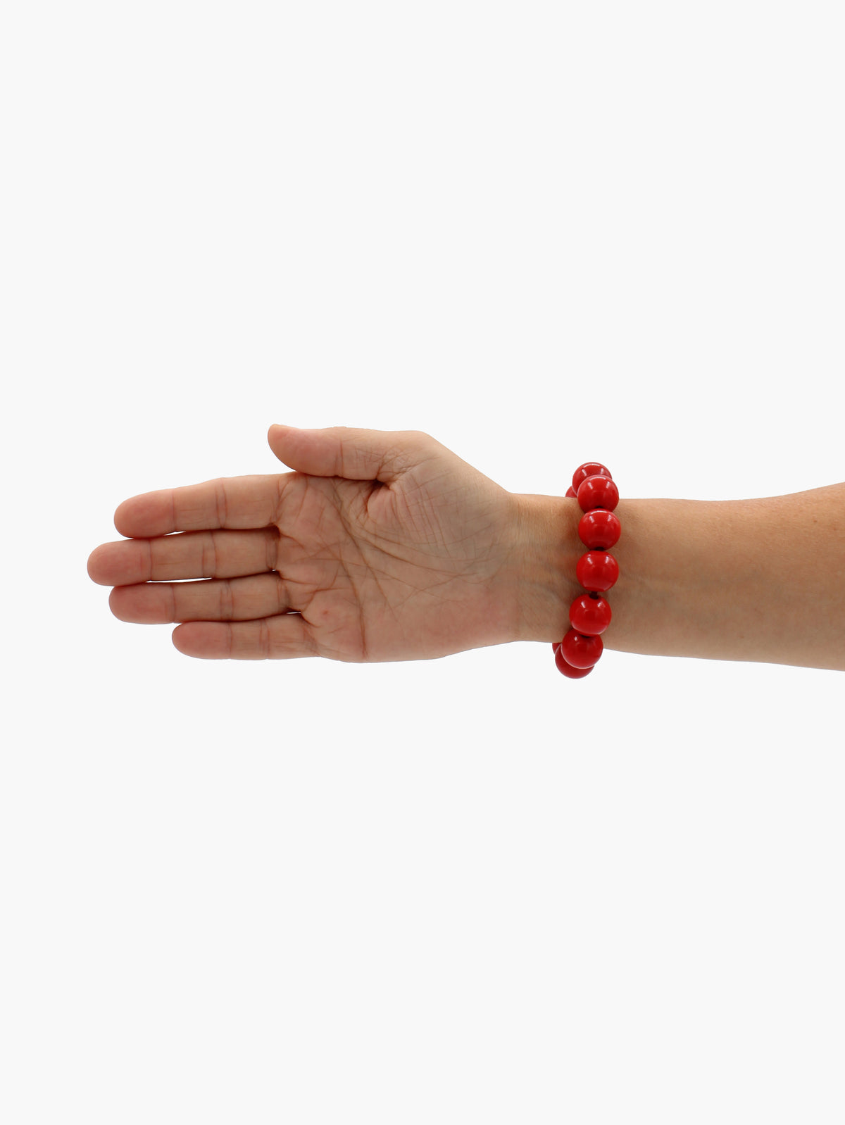 Big Perlen bracelet, red