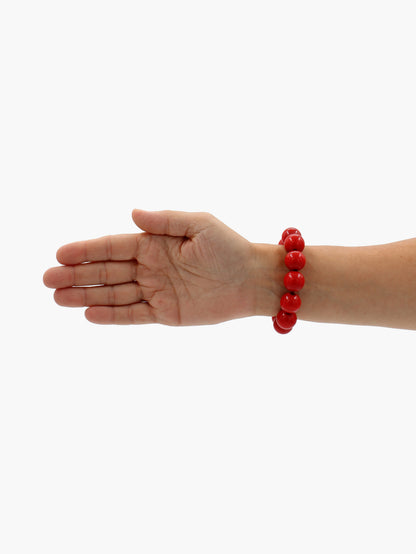 Big Perlen bracelet, red