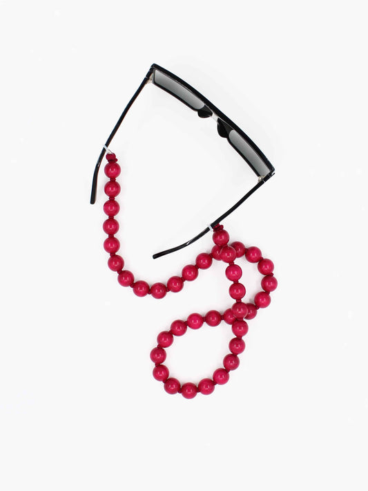 Brillenkette big, bordo