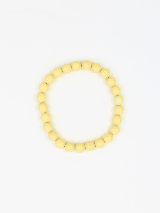Big Perlen necklace, pastelyellow