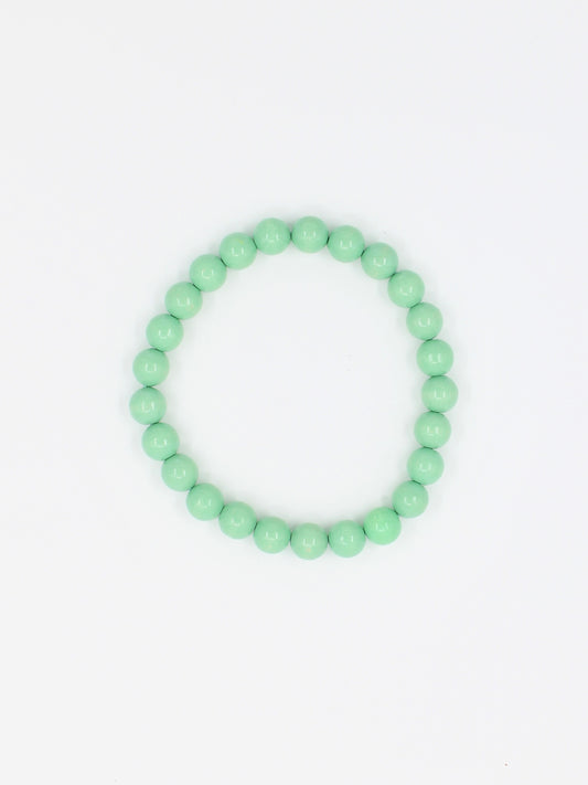 Big Perlen necklace, pastelgreen
