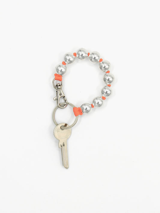 BIG Perlen short, silver- orange