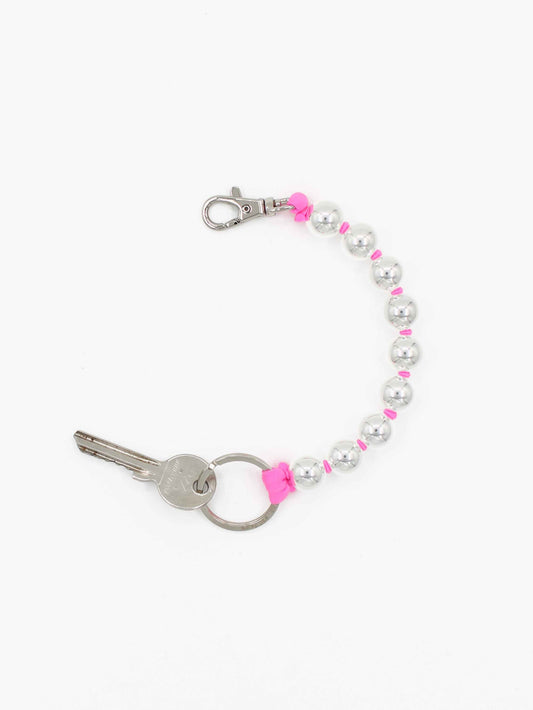 BIG Perlen short, silver - pink