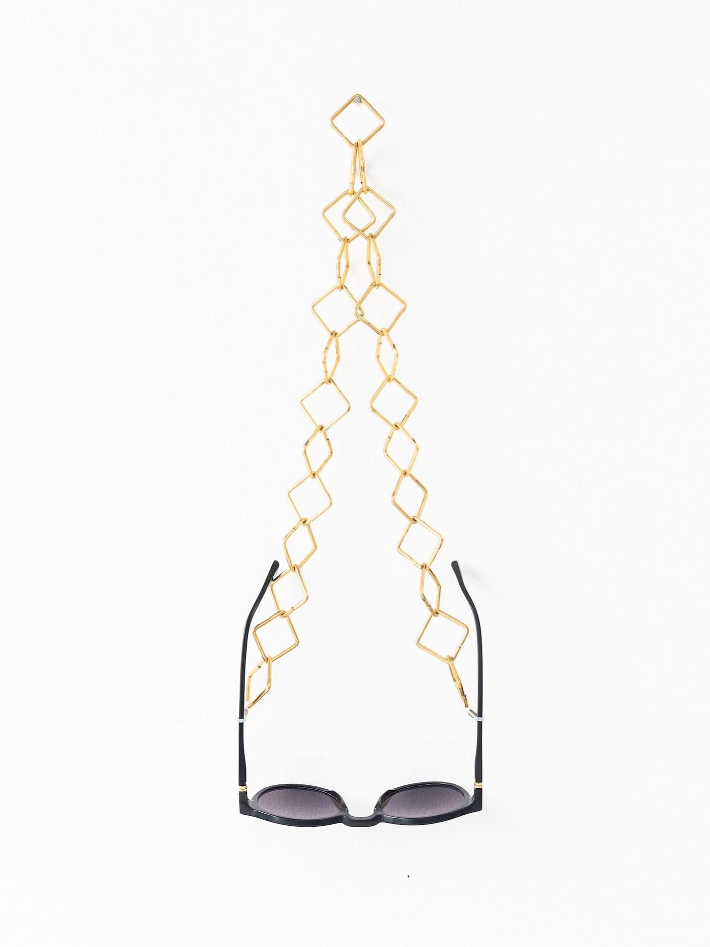 Viereck Brillenkette, brass