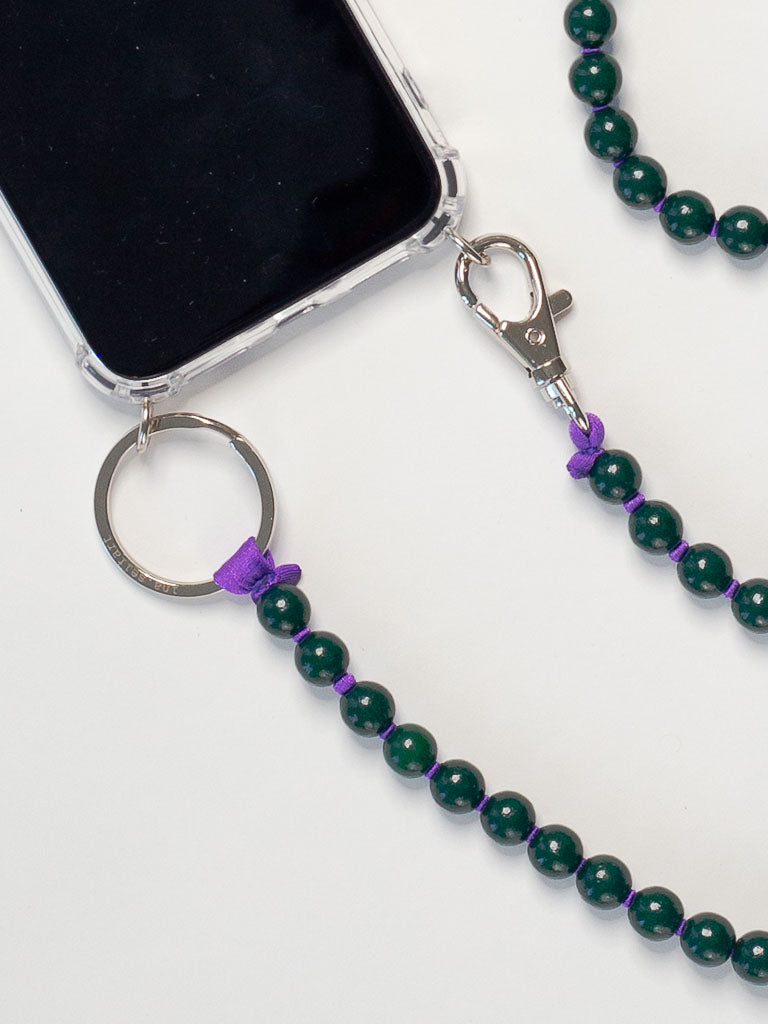 Handykette, darkgreen-purple