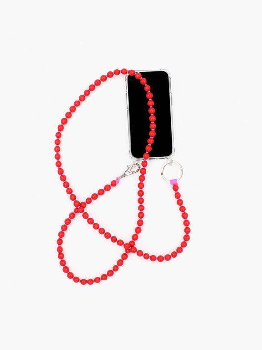 Handykette, red - pink