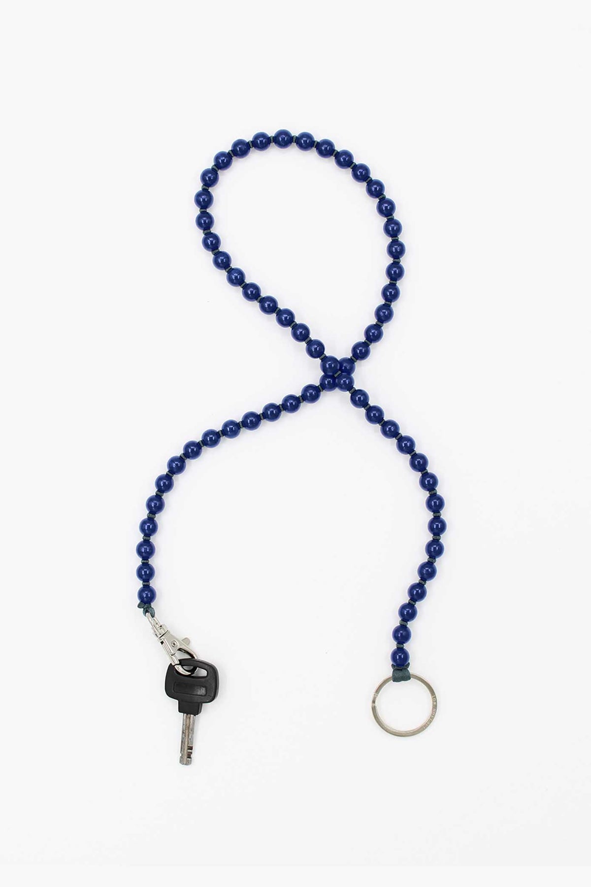 Perlen long, blue grey