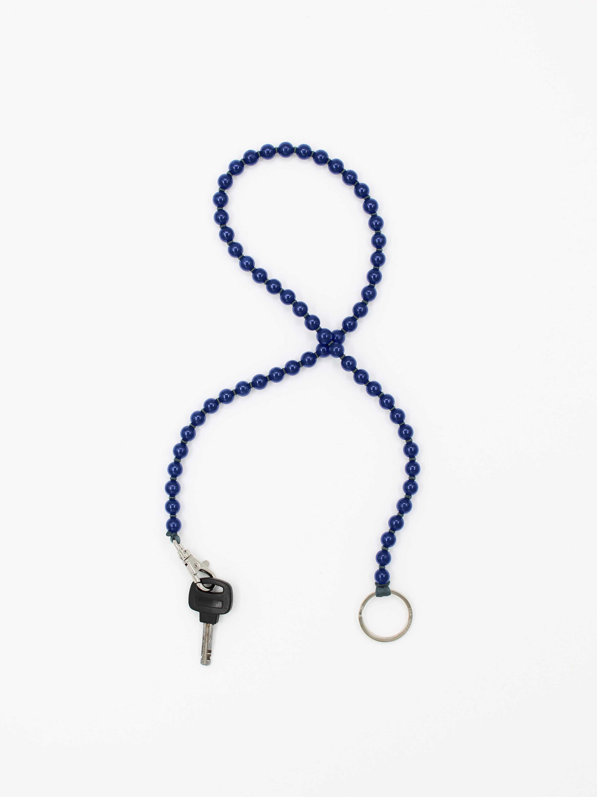 Perlen long, blue grey