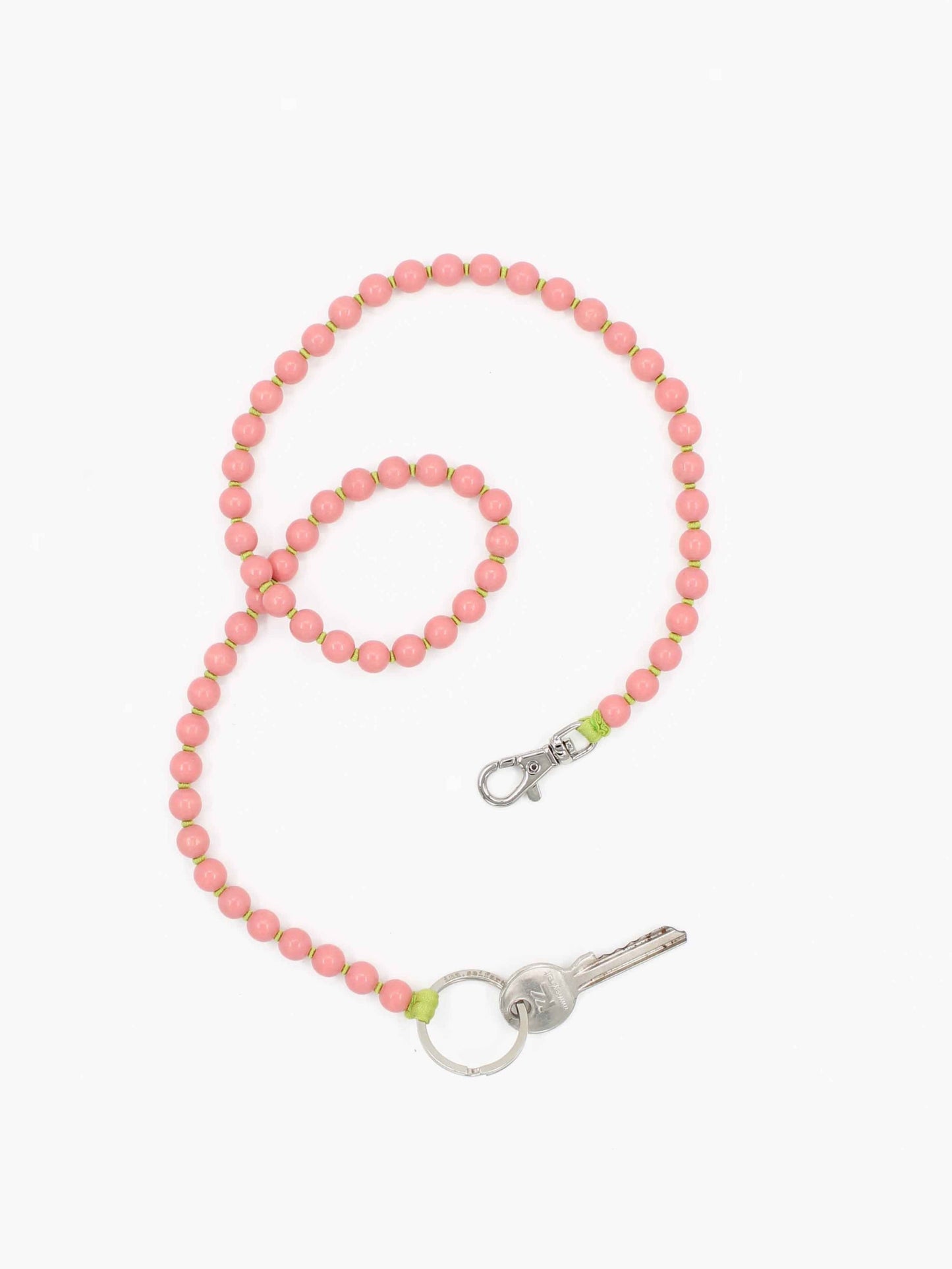 Perlen long, blush - lime