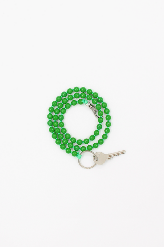 Perlen long, green