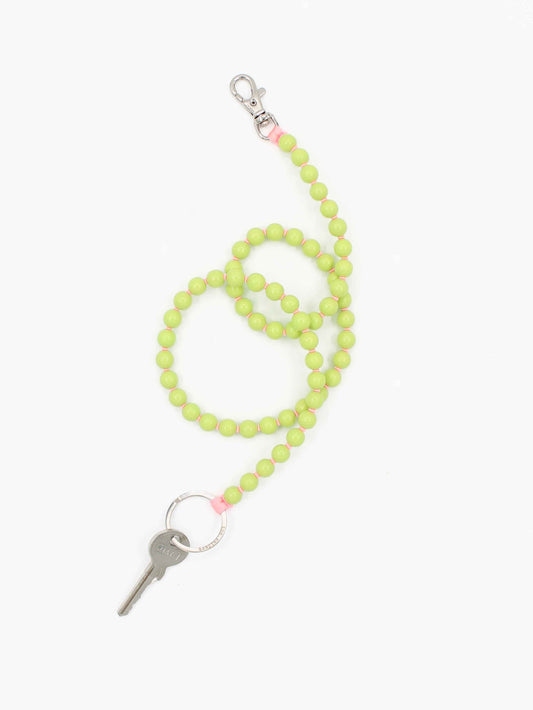 Perlen long, lime - rose