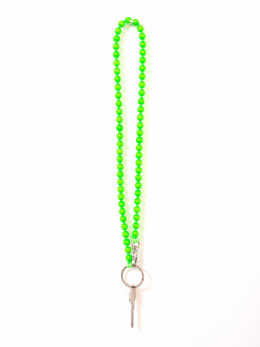 Perlen long, neongreen