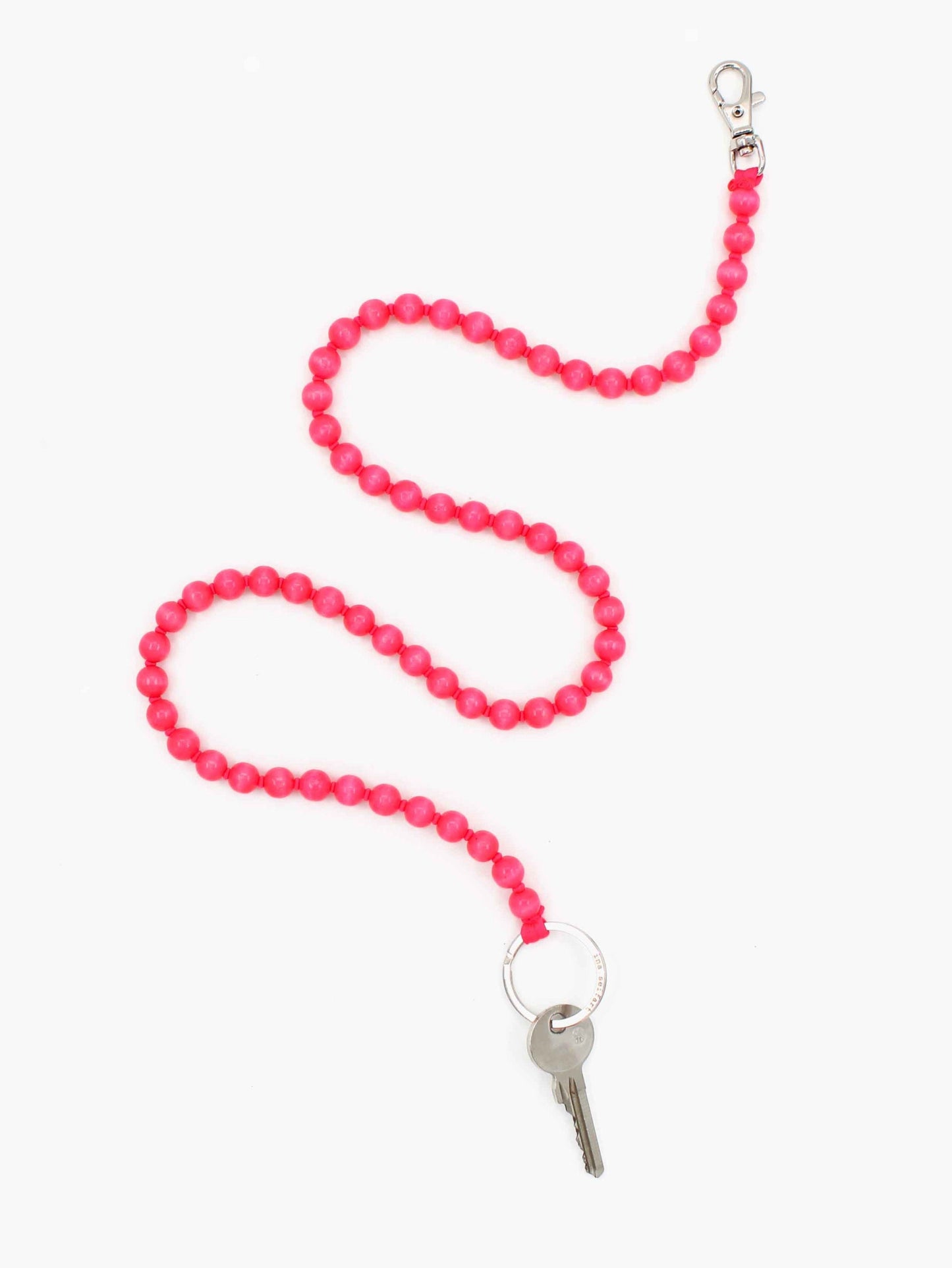 Perlen long, neonpink